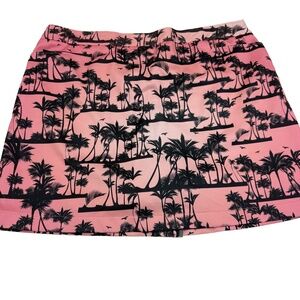 Dablo Sport Skort Women XXL Pink Black Print Palm Tree Golf‎ Leisure Activewear